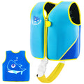 Kids Swim Vest Neoprene Swimming Aid with Adjustable Safety Strap for Age 1-3 and 3-6 (220-Blue, 1-3)