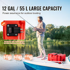 Vevor Marine Tank, 6.34-Gallon/24-L Marine Portable Tank Outboard Marine Boat Transfer Tank With 9.8Ft Hose, Gauge For Outboard