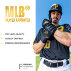 Franklin Sports Mlb Batting Gloves - Infinite Powerstrap Baseball + Softball Batting Gloves - Durable Full Wrap Cage Practice Gl