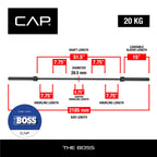 Cap Barbell The Boss Power Squat Olympic Bar  For Weightlifting