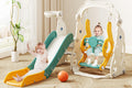 67i Toddler Slide and Swing Set - Outdoor Multi-Activity Playset for Ages 1-3, Safe Slide Design with Adjustable Swings & Basket