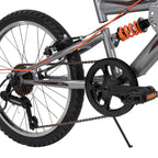 Huffy Valcon 20'' Boy'S Mountain Bike, Ideal For Ages 5-9, Rugged And Durable Design, Full Suspension, 6 Speed, Adjustable, Twis