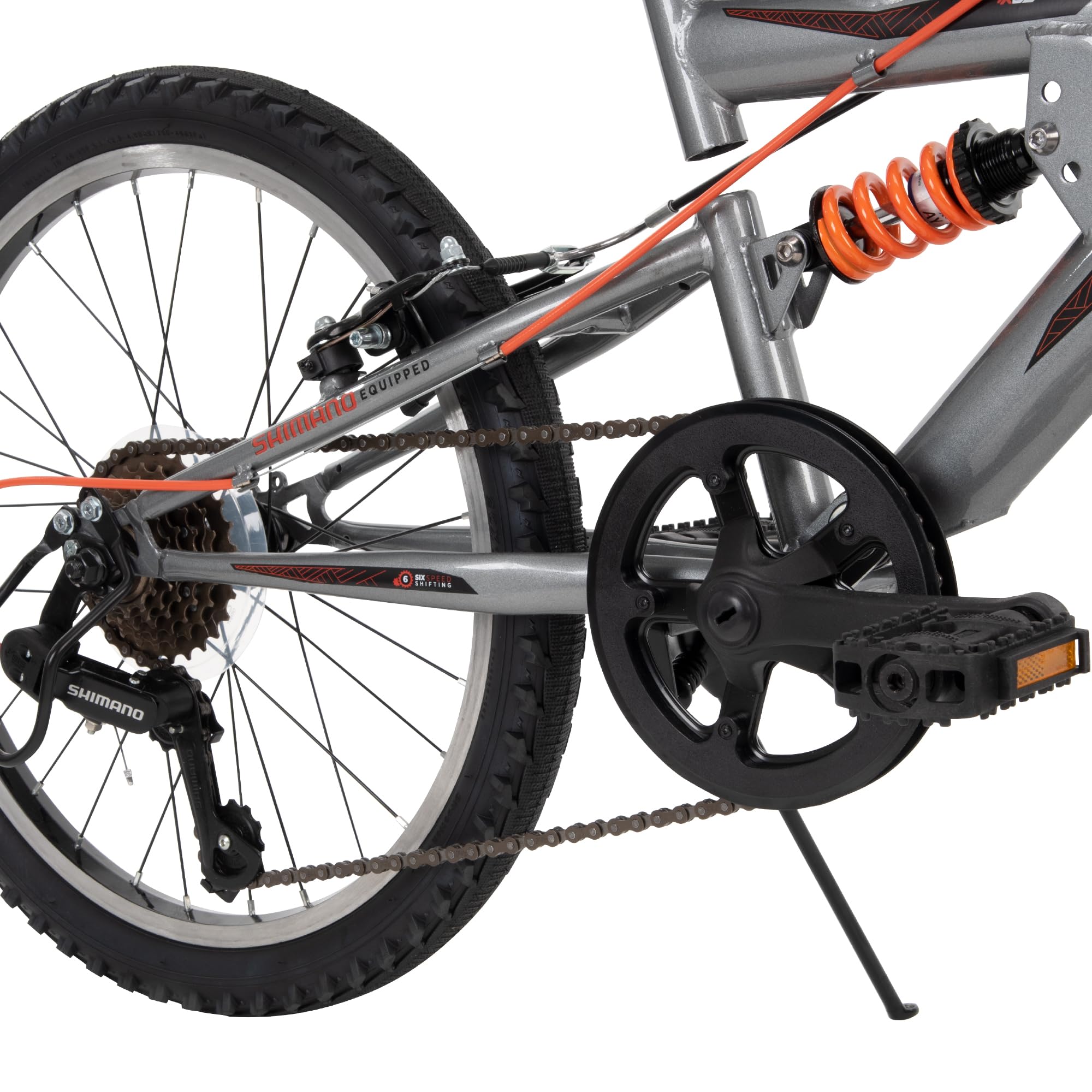 Huffy Valcon 20'' Boy'S Mountain Bike, Ideal For Ages 5-9, Rugged And Durable Design, Full Suspension, 6 Speed, Adjustable, Twis