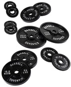 Fitvids Cast Iron Plate Weight Plate for Strength Training and Weightlifting, 2-Inch Center (Olympic), 25LB (Set of 2)