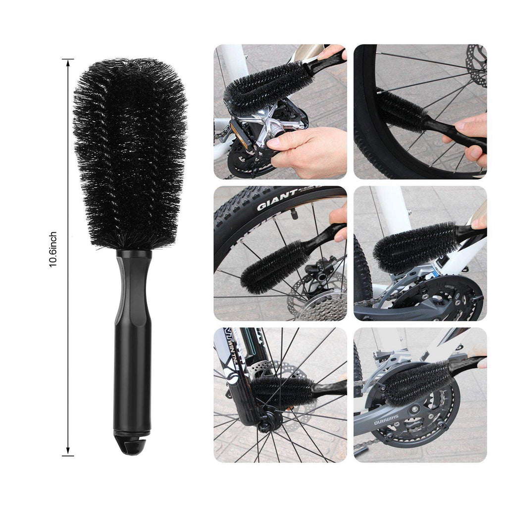 Qkurt 9Pcs Bike Cleaning Tool Set, Bicycle Clean Brush Kit For Bike Tire Chain Sprocket Corner Fit For Motorcycle Bikes