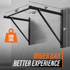 Yes4All Heavy Duty Wall Mounted Pull Up Bar - Chin Up Bar/Pull Up Bar Wall Mount,30 Lbs - Support Up To 500 Lbs (Black)
