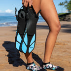 Seavenger Torpedo Swim Fins | Travel Size | Snorkeling Flippers With Mesh Bag For Women, Men And Kids (Dodger Blue, Xs/Xxs)