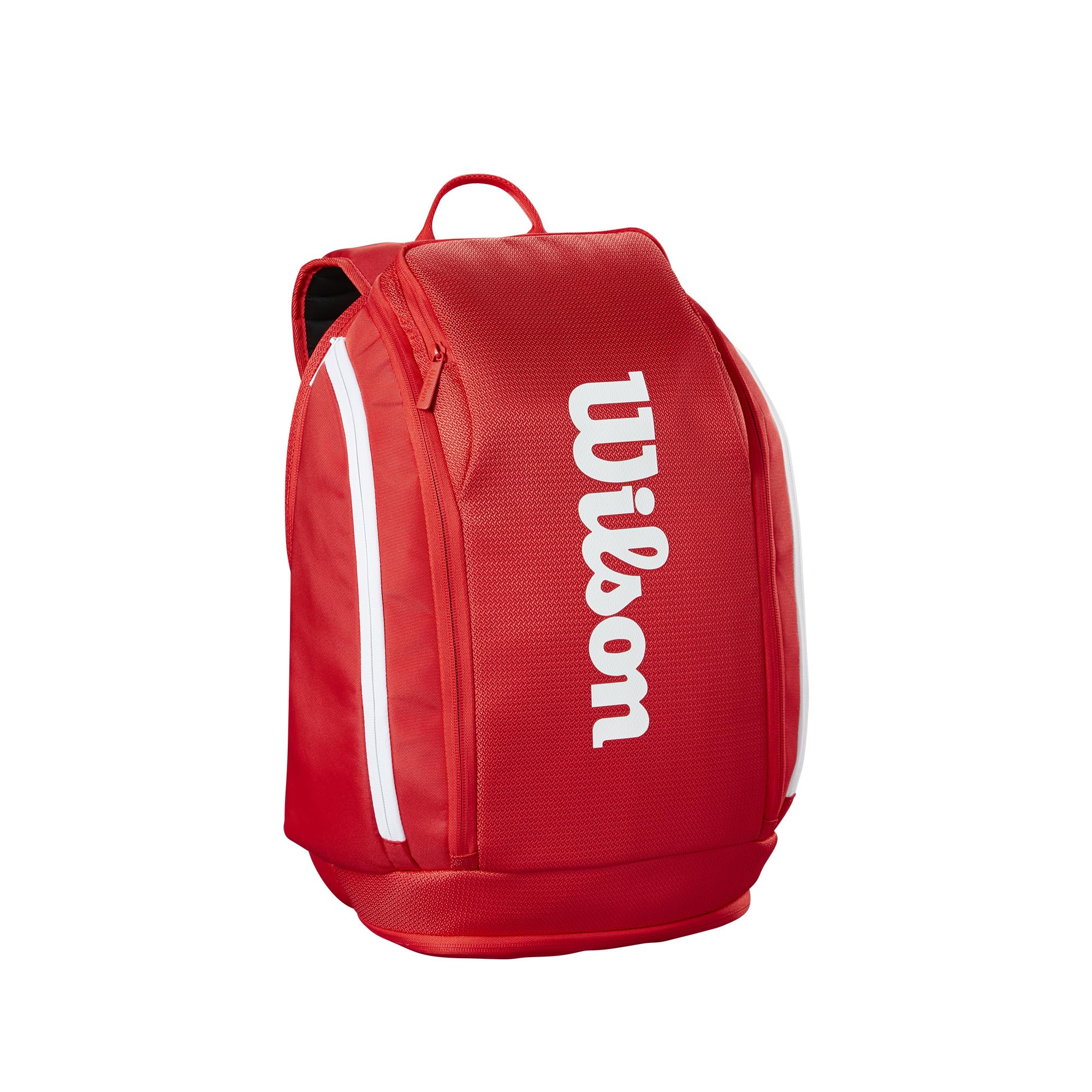 WILSON 2025 Super Tour Red Tennis Backpack - Red/White, Holds up to 2 Rackets