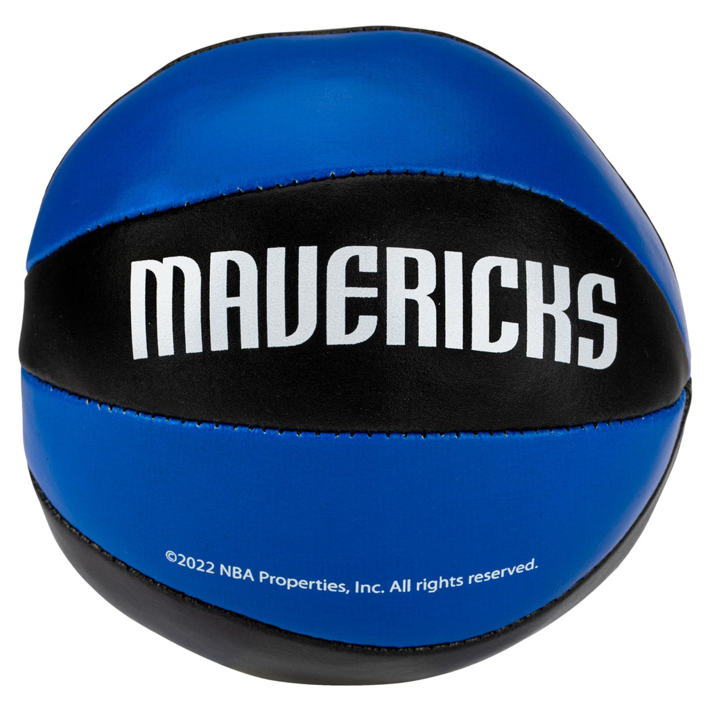 Franklin Sports Nba Dallas Mavericks Toy Basketballs - 2 Pack Of Kids Soft Mini Basketballs For Over The Door + Indoor Hoops - N