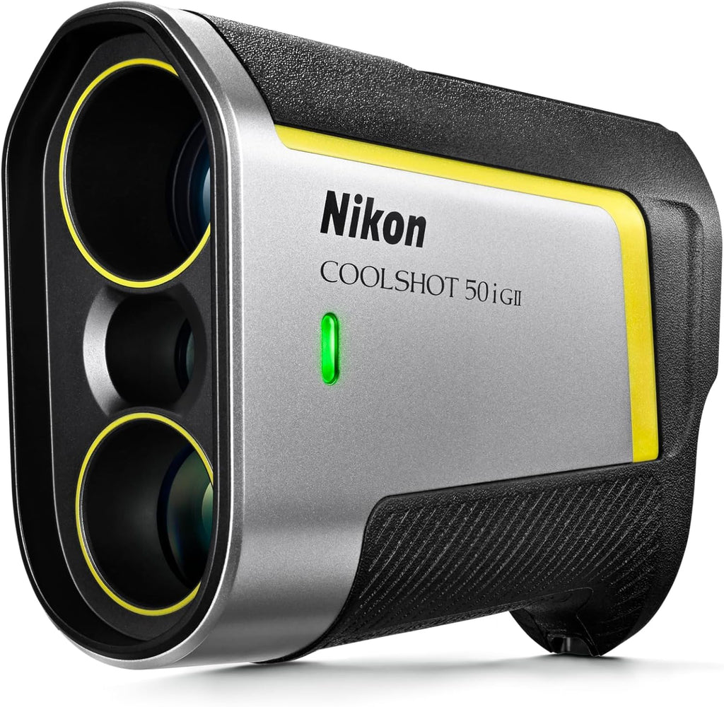 Nikon COOLSHOT 50i GII Golf Laser Rangefinder | Rainproof Portable 6X Monocular Optics with Dual Locked ON Quake Flagstick Detec