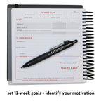 Fitlosophy Fitbook: 12 Week Fitness Journal And Planner For Workouts, Weight Loss And Exercise, Black