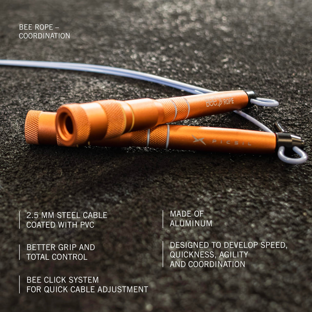 PICSIL - BEE High Speed Skipping Rope | Aluminum & Double Bearing System | Self-Adjusting for Cross Training, Boxing & Fitness |