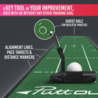 Puttout Pro Golf Putting Mat - Perfect Your Putting (7.87-Feet X 1.64-Feet) (Green)
