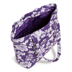 Cotton Collegiate Vera Tote Bag (Multiple Teams Available), Purple/White Rain Garden