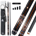 KONLLEN 2.0 Pool Cue Complete Set with Case & Extras | Carbon Fiber Pool Cue with Professional Taper | Low Deflection Shaft for 
