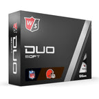 Wilson Staff 2023 Duo Soft Nfl Golf Balls - 12 Balls, White, Cleveland Browns