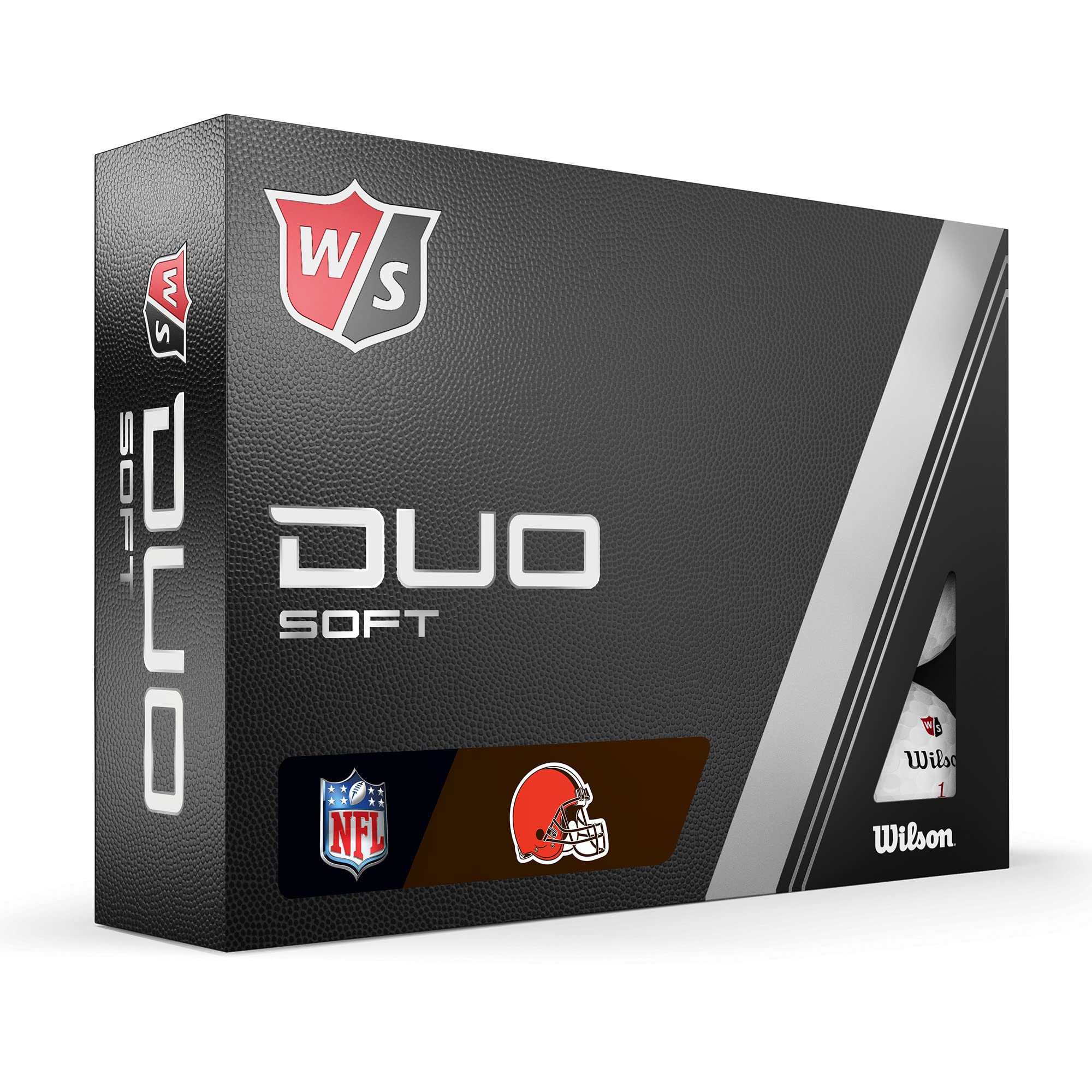 Wilson Staff 2023 Duo Soft Nfl Golf Balls - 12 Balls, White, Cleveland Browns