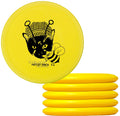 Fotcot Discs 5 Bumble Bob Putter Disc Golf Approach Putter Pack (5 Putters, Mixed Stamps, Yellow Disc)