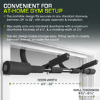 Prosourcefit Multi-Grip Lite Pull Upchin Up Bar, Heavy Duty Doorway Upper Body Workout Bar For Home Gyms 24A-32A