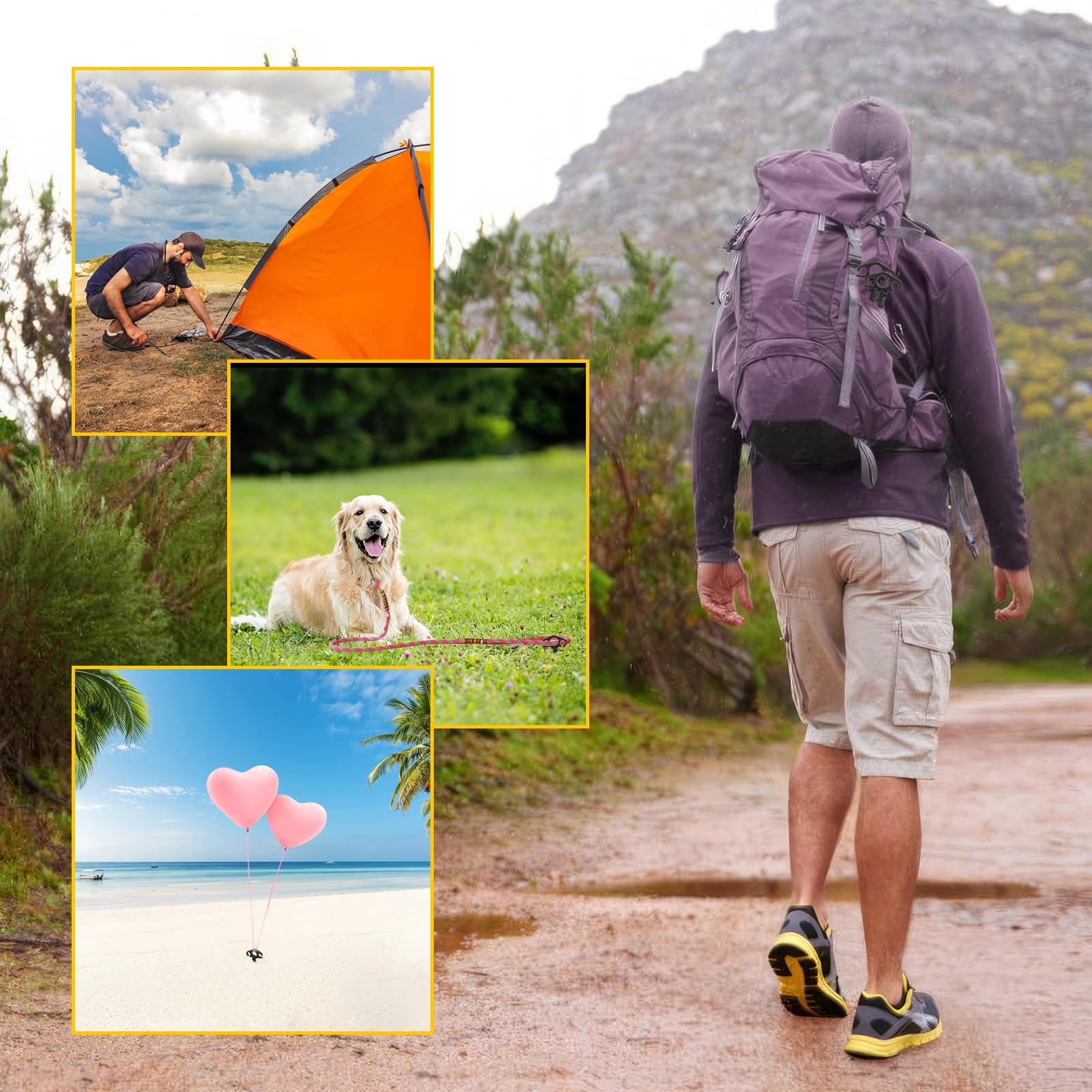 Cobaryen Tent Stakes Ground Anchors Screw In, 10 Pack Sand Stakes For Beach 9.4 Inch Heavy Duty Spiral Tent Pegs For Camping, Pa
