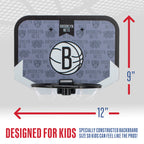 Franklin Sports Nba Brooklyn Nets Mini Over The Door Basketball Hoop - Kids Indoor Mini Hoop With Ball - Nba Fan Shop Toy For Be