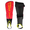 Vizari Malaga Soccer Shin Guards For Kids | Soccer Gear For Boys Girls | Protective Soccer Equipment | Adjustable Straps- Red, X