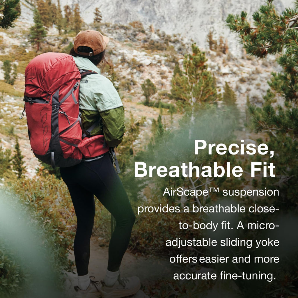Osprey Tempest 33L Womens Lightweight Hiking Backpack - Daypack for Travel & Camping, Red Pampas/Coal Grey
