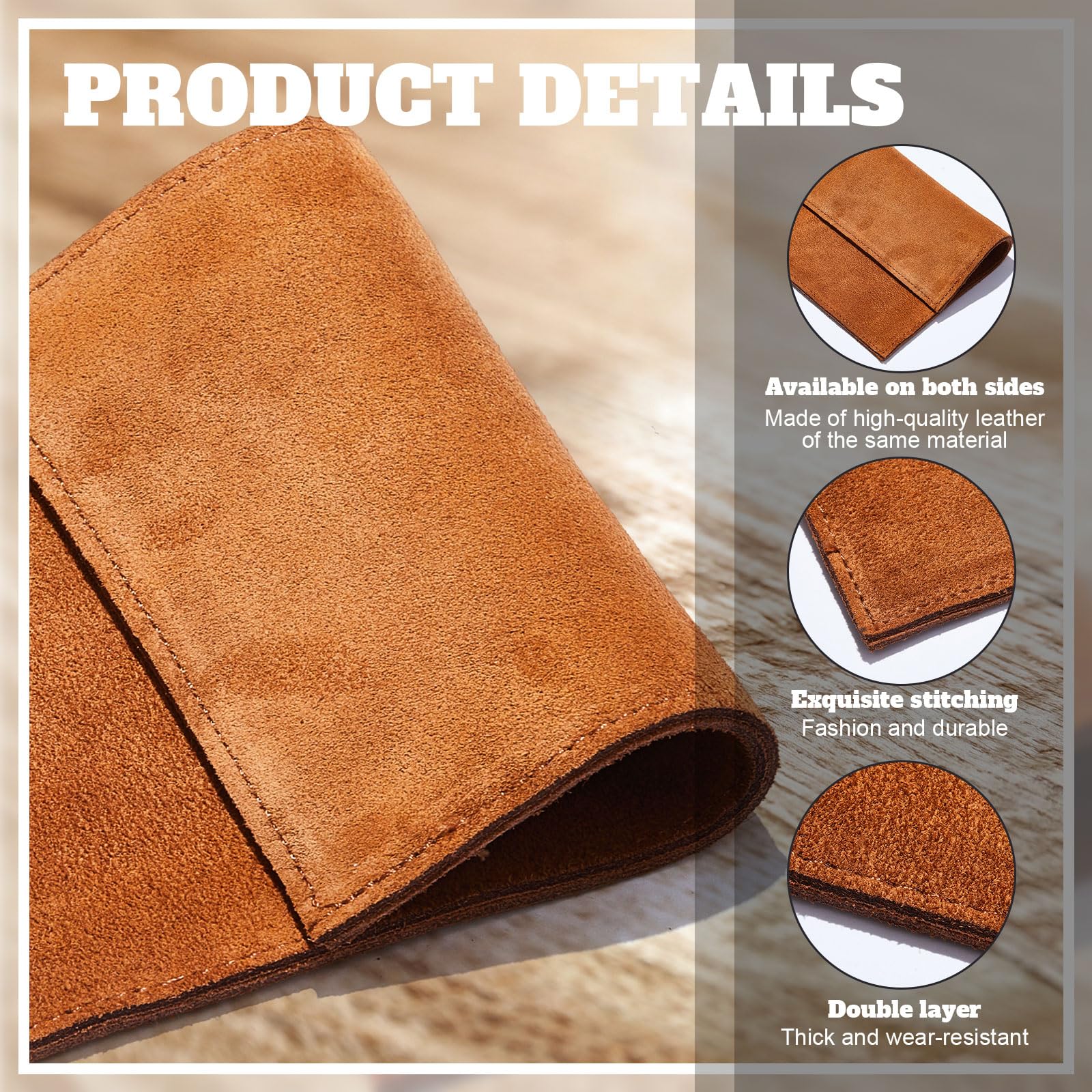 Patelai 3 Pcs Bowling Ball Shammy Towel Dual Sides Leather Bowling Towel Bowling Ball Towel Bowling Accessories Cleaning Pad For
