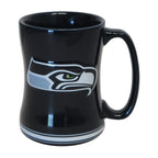 Nfl Seattle Seahawks Sculpted Relief Mug, 14-Ounce, College Navy