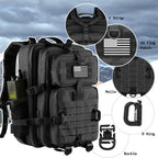 Hannibal Tactical 45L Molle Assault Backpack, Tactical Backpack Military Army Camping Rucksack With Bottle Holder, 3-Day Pack Tr