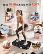 ROTAI Vibration Plate Exercise Machine for Lymphatic Drainage Massager & Weight Loss, Shake Plate 400 lbs Capacity, Whole Body V