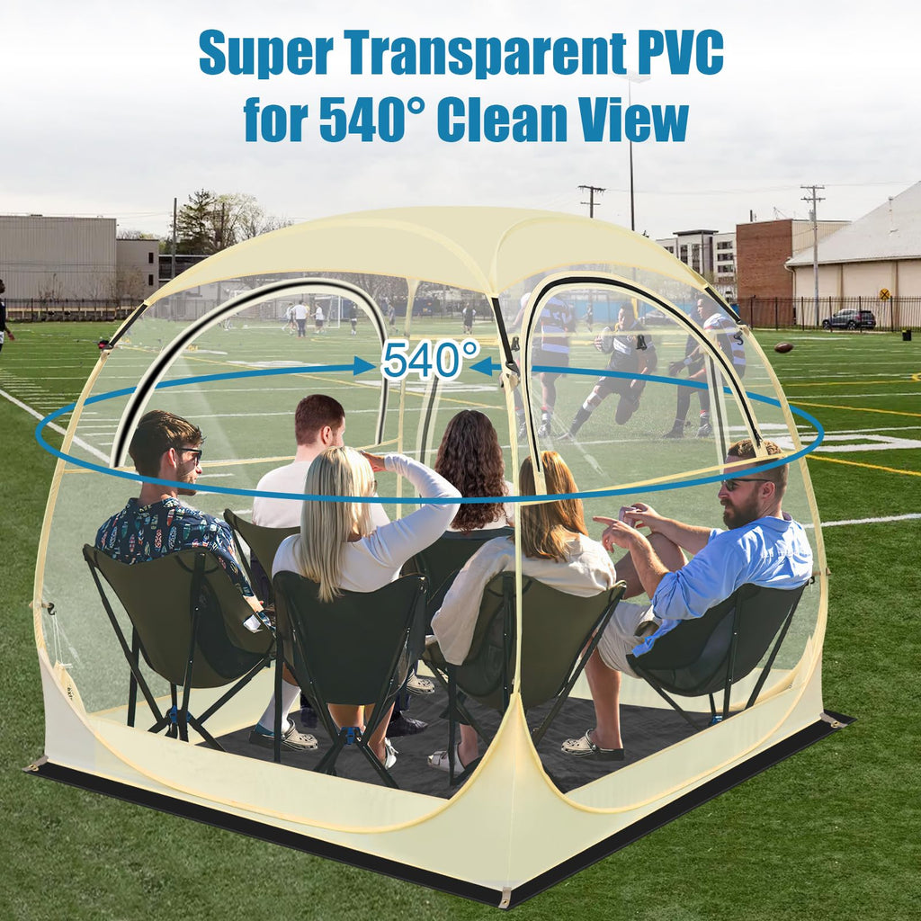 Eapele Sports Tent - Instant Pop-Up Shelter, Fits 6 Person Compact Or 4 Person Comfortably, Rain Protection For Sports, Camping,