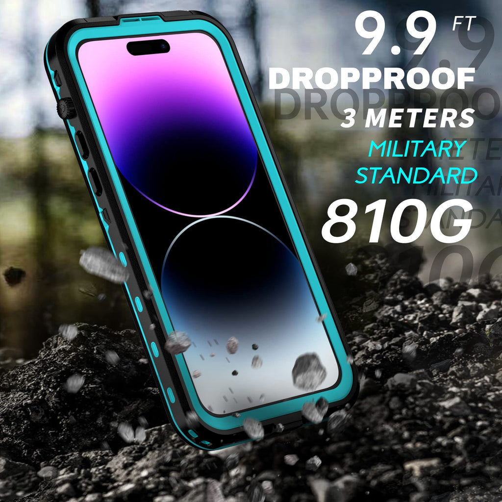 Beastek Iphone 14 Pro Waterproof Case, Tre Series Magsafe Shockproof Dustproof Ip68 Case With Built-In Screen Protector And Mag