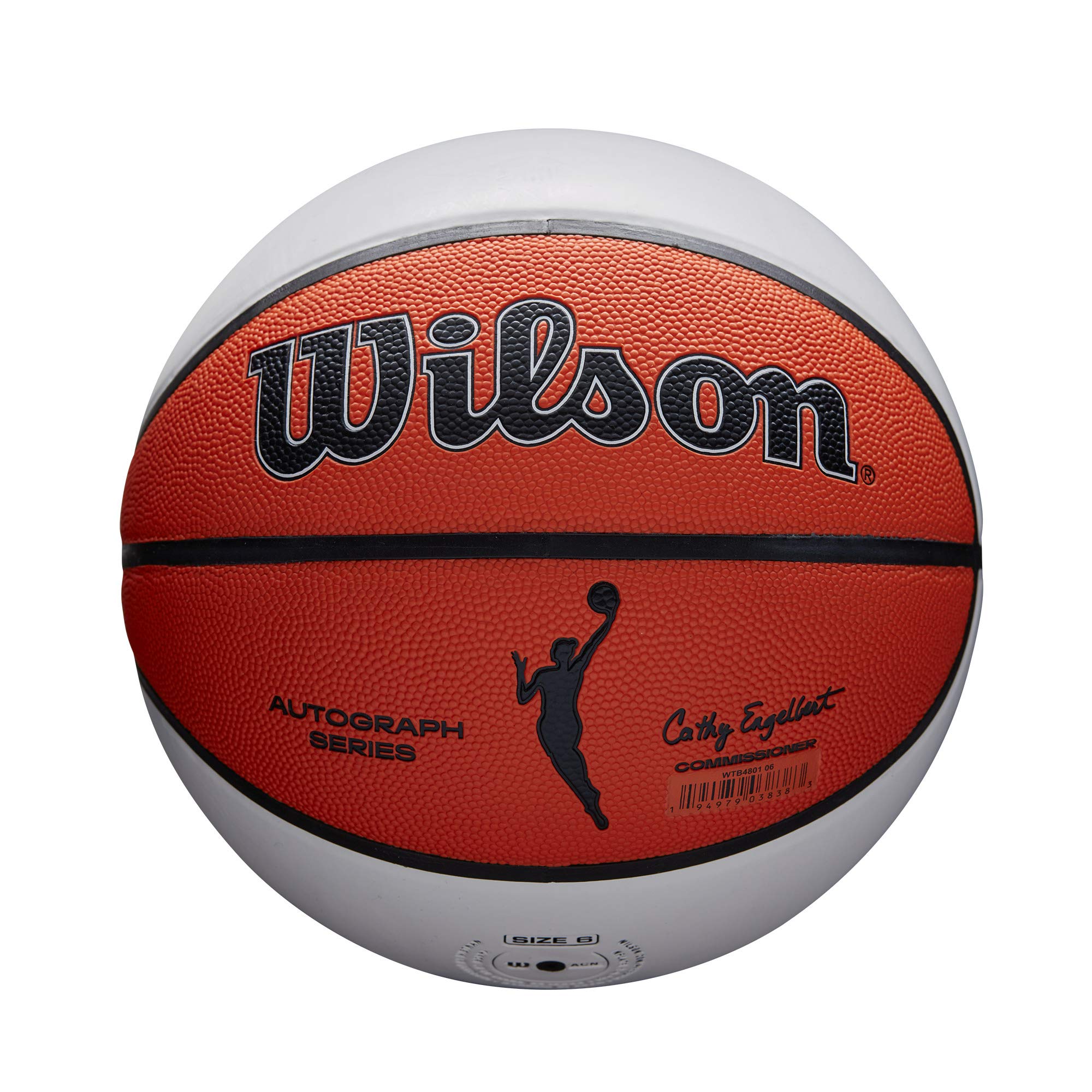Wilson Wnba Commemorative Series Autograph Basketball - Mini Size, White/Orange