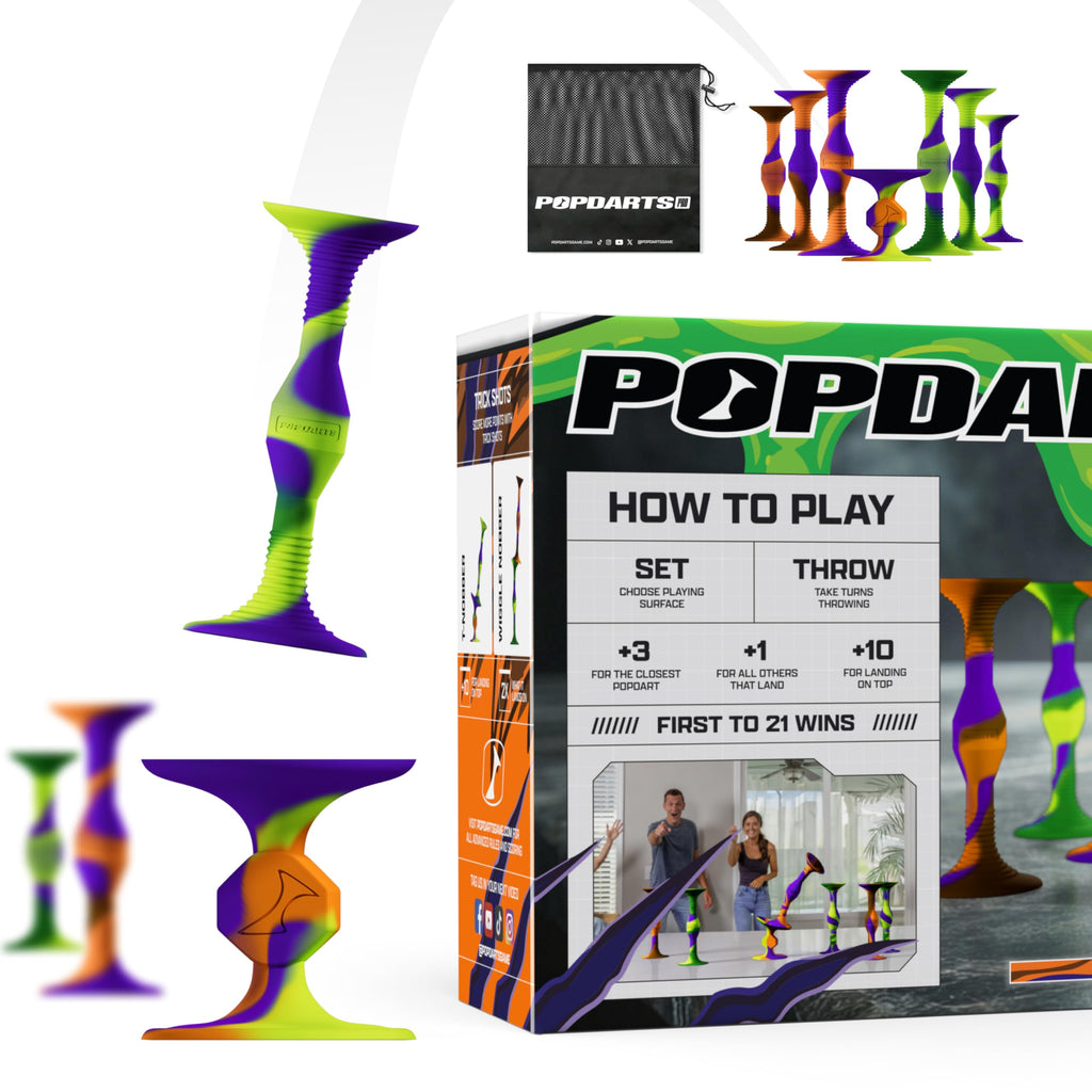 Popdarts PRO Pack Game Set (Halloween) - Indoor, Outdoor Suction Cup Throwing Game - Competition with a POP