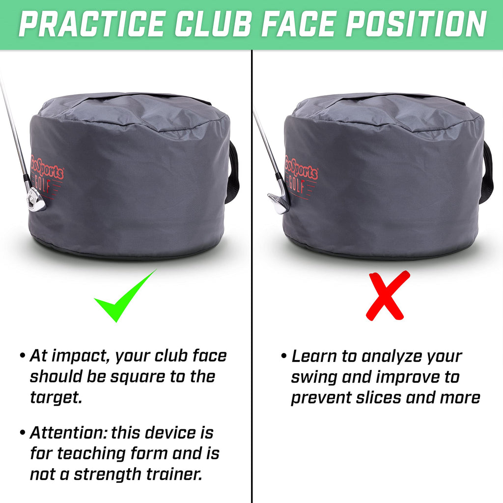 Gosports Fillable Golf Swing Bag, Impact Position Trainer - Master Proper Club And Hand Position At Impact, Great For All Skill