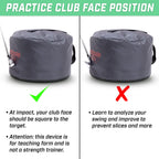 Gosports Fillable Golf Swing Bag, Impact Position Trainer - Master Proper Club And Hand Position At Impact, Great For All Skill