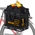 OutWurx Grocery Panniers for Bicycles and Ebikes - 22.5 Liter Water Resistant Bike Panniers for Bicycles Rear Rack with Handles 