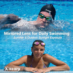 Keary Swim Goggles Pack Of 2 Anti-Fog Swimming Goggles For Adults Women Men Youth Junior, No Leaking Uv Protection Waterproof Mi