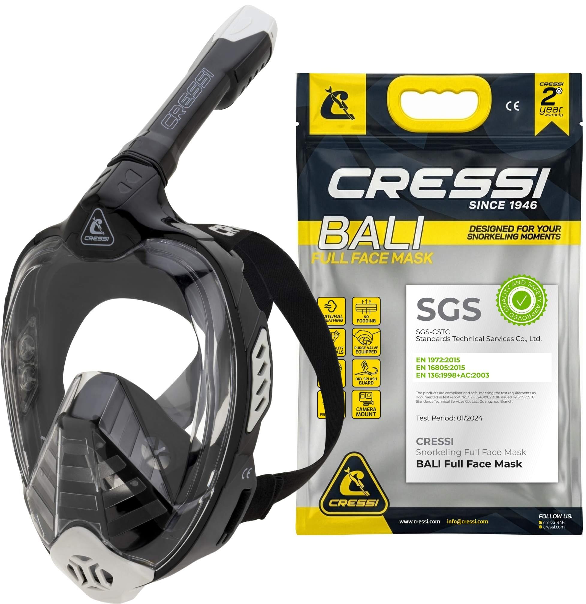 Cressi Bali, Black/Grey, L/XL