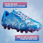 Vizari Frost Youth Firm Ground Soccer Cleats for Natural Grass and Outdoor Play - Blue/Purple