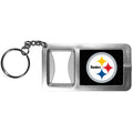 NFL Siskiyou Sports Fan Shop Pittsburgh Steelers Flashlight Key Chain with Bottle Opener One Size Black