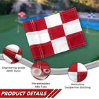 Kingtop Checkered Golf Flag 8X6 Inch - Mixed Color, 420D Nylon, Tube Inserted - Mini Practice Putting Green Flags For Yard, 6-Pa