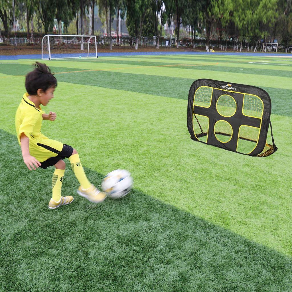 Podiumax 2 In 1 Pop Up Kids Soccer Goal - Indoor/Outdoor Soccer Target Net For Improving Passing And Shooting Accuracy | Portabl