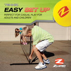 Zume Games Portable, Instant Tennis Set Includes Two Rackets, Two Balls, Net, And Carrying Case
