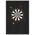 MQQUFF Dart Board Wall Protectors, Black Felt Wall Tiles Cork Dartboard Backing Wall Protector, 36 H X 25 W X 0.5 Square Dartboa