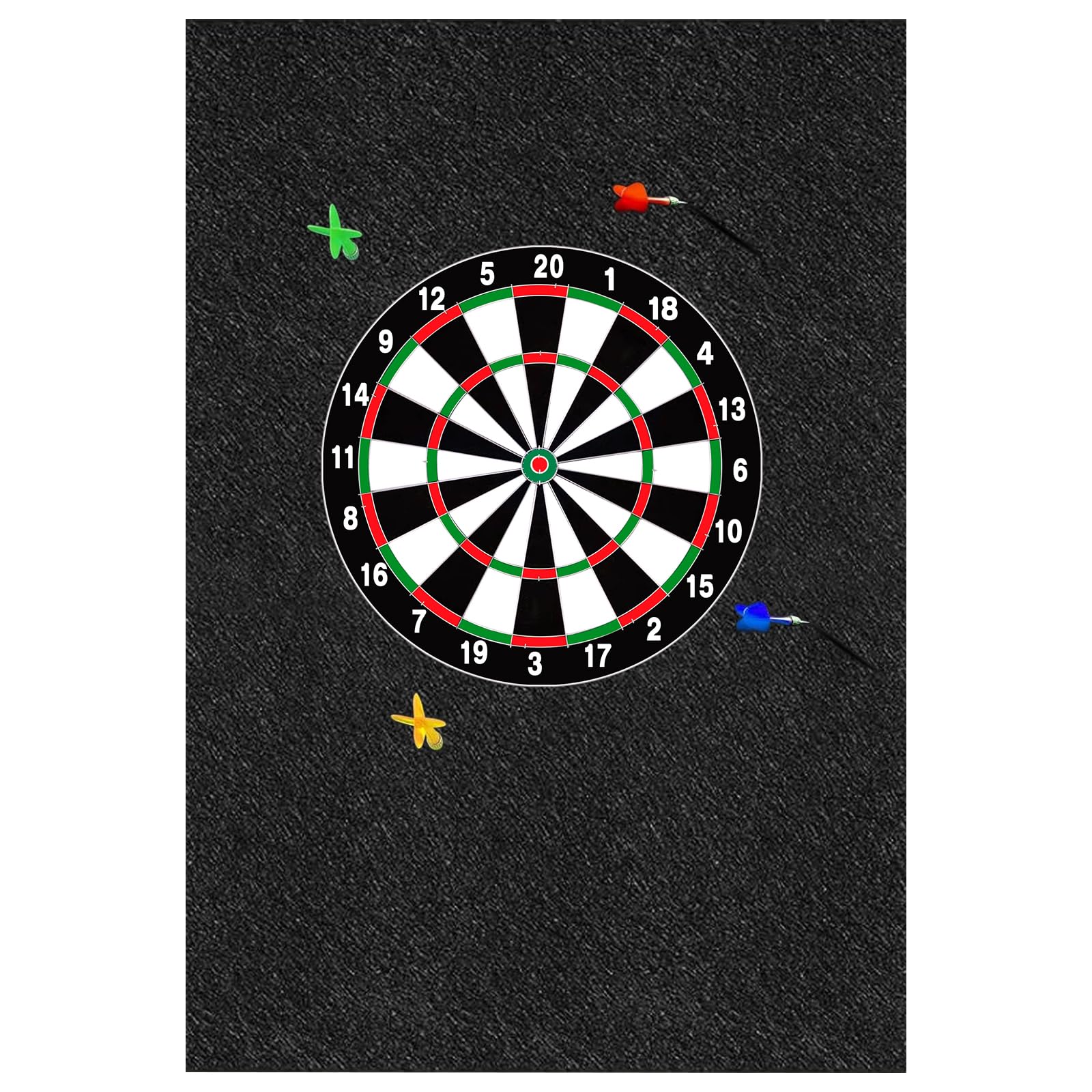 MQQUFF Dart Board Wall Protectors, Black Felt Wall Tiles Cork Dartboard Backing Wall Protector, 36 H X 25 W X 0.5 Square Dartboa