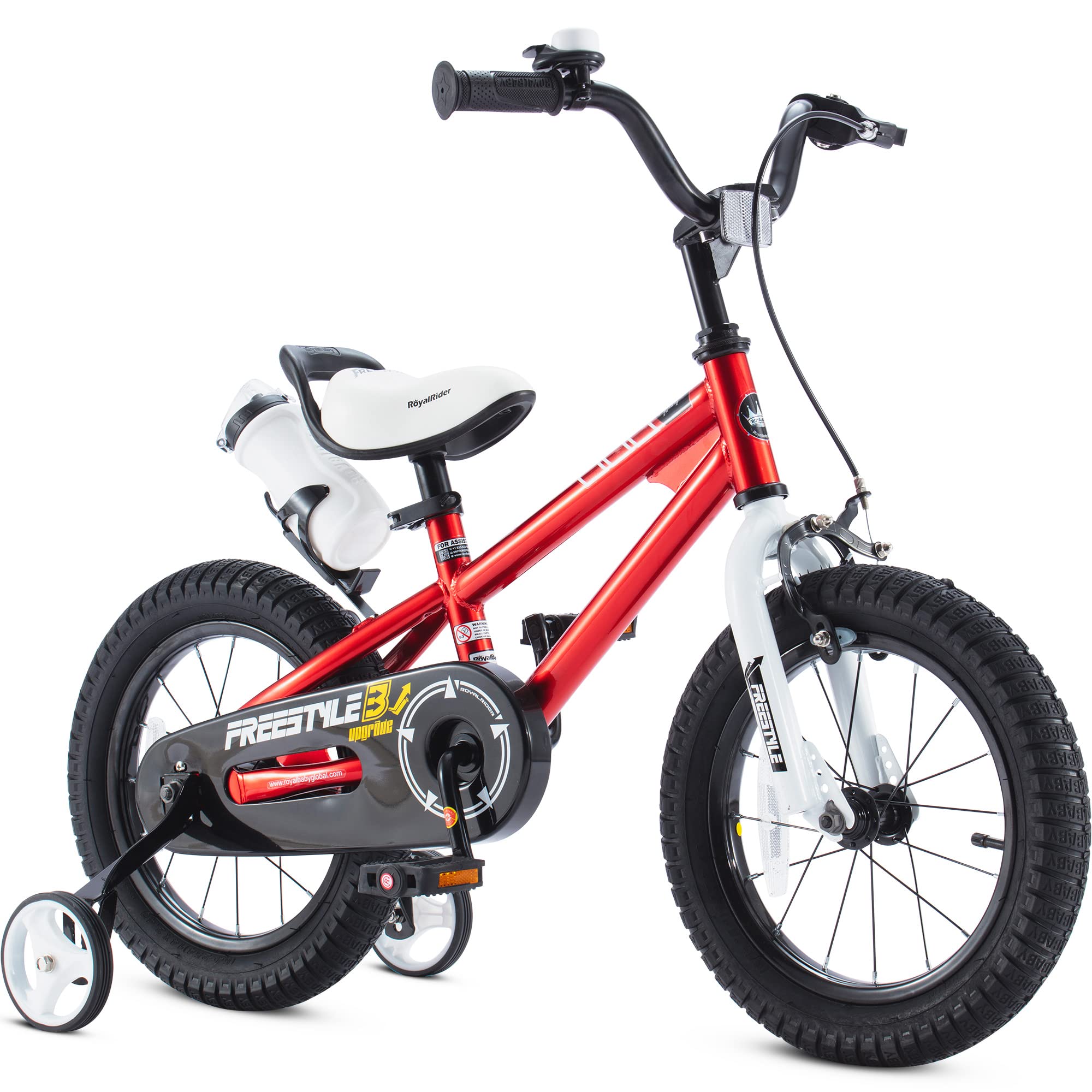 Royalbaby Kids Bikes 12'' 14'' 16'' 18'' Avaliable, Bmx Freestyle Bikes, Boys Bikes, Girls Bikes, Best Gifts For Kids. (Red, 14 