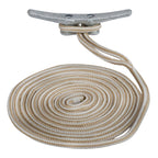 Sea Dog 302110025G/W-1 Double-Braided Nylon Dock Line, 3/8'' X 25' / Gold/White