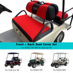 10L0L Golf Cart Front With Rear Seat Cover Set For Ezgo Txt Rxv & Club Car Ds 4 Passenger Models Bench Seat Covers Kit Breathabl